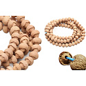 Lotus Bodhi Mala, prírodný lotosový náhrdelník 108 + 6 buddhistických modlitebných korálikov 9,5 mm - mier, požehnanie
