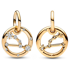 Šarm Striebro 925 Pozlátené znamenie zverokruhu Býk, prívesok na náramok