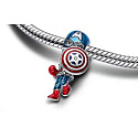 Prívesok Striebro 925 Marvel The Avengers Captain America, náramok korálek, film