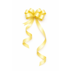 Kokarda – stahovací ozdobná stuha světle žlutá | 50 cm Kokarda – stahovací ozdobná stuha světle žlutá | 50 cm
