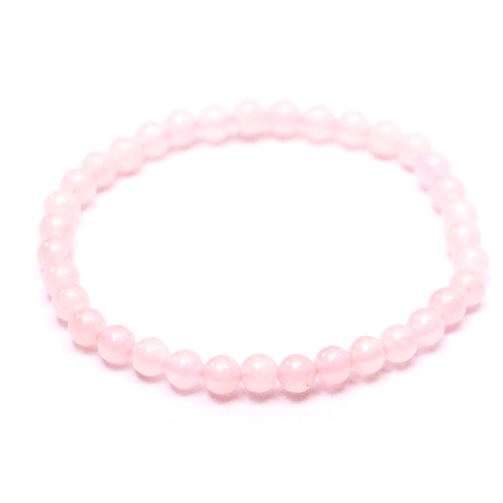Náramok Rosie elastický prírodný kameň, gulička 4 mm / 15 cm, pre deti, kameň lásky
