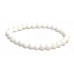 Mušľa Tridacna náramok z mušle elastický prírodný kameň, gulička 6 mm / 16 - 17 cm