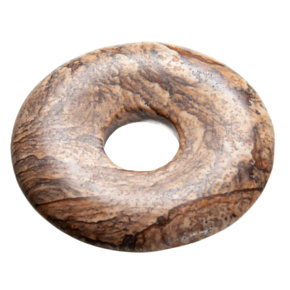 Jaspis Obrázok Donut prírodný kameň 30 mm, kameň pozitívnej energie