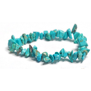 Tyrkenitový náramok elastický sekaný prírodný kameň 19 cm, kameň mladých ľudí, ktorí hľadajú životný cieľ