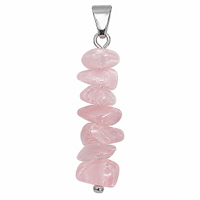 Růženín – Síla minerálů | Přívěsek z přírodních minerálních zlomků | 2,5 cm | Symbol lásky a něhy