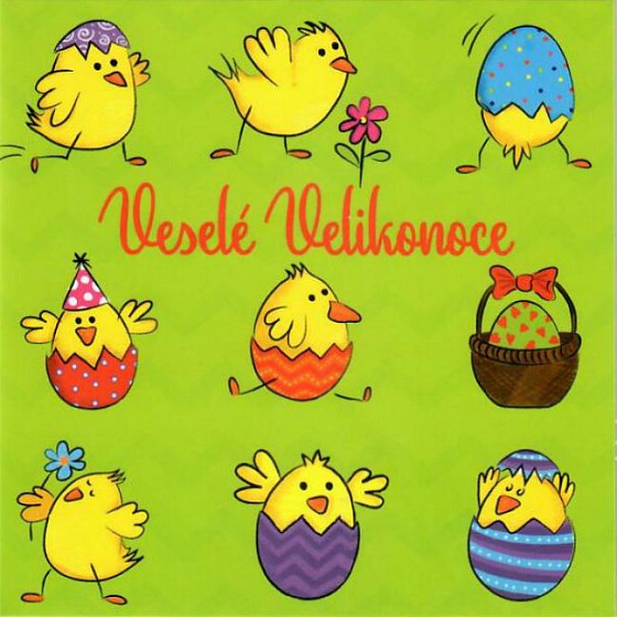 Nekupto Blahoželanie k Veľkej noci Veselú Veľkú noc Veľa dní plných slniečka 100 x 100 mm 3555 XI