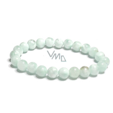 Angelitový náramok elastický prírodný kameň, guľôčka 8 mm / 16 - 17 cm, kameň mieru Angelitový náramok elastický prírodný kameň, guľôčka 8 mm / 16 - 17 cm, kameň mieru