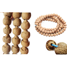 Lotus Bodhi prírodný lotosový náhrdelník 1 kus, guľôčka 9,5 mm - mier, požehnanie