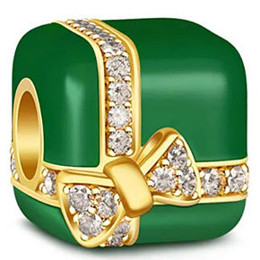 Prívesok Striebro 925 Darček - balenie zelená, korálik na výročie náramok