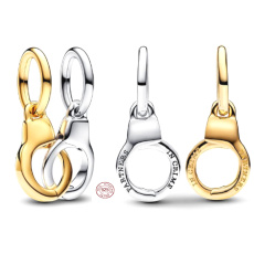 Charm Striebro 925 Otvárateľné a rozdeliteľné putá, prívesok na náramok priateľstva