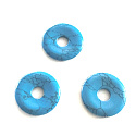 Tyrkenit modrý Donut prírodný kameň 30 mm, kameň mladých ľudí, ktorí hľadajú životný cieľ