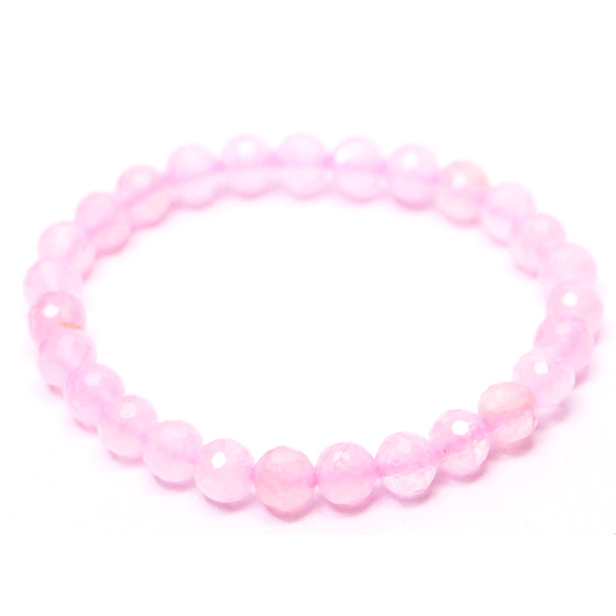 Náramok z okvetných lístkov ruže, elastický prírodný kameň, guľôčka 6 mm / 16 cm, pre deti, kameň lásky