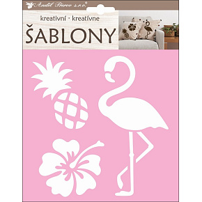Kreatívne šablóny - plameniak 18 x 17,5 cm