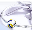 Prívesok Striebro 925 I love volleyball - volejbal, korálik na náramku šport