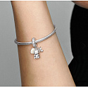 Šarm Sterling Silver 925 Plyšový medvedík 3v1, náramok prívesok Rodina