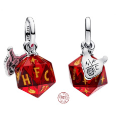 Charm Sterlingové stříbro 925 Stranger Things Červené kostky, přívěsek na náramek film Charm Sterlingové stříbro 925 Stranger Things Červené kostky, přívěsek na náramek film