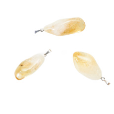 Citrín s křemenem Troml přívěsek, přírodní kámen, M cca 3 cm, 1 kus, kámen hojnosti, úspěchu Citrín s křemenem Troml přívěsek, přírodní kámen, M cca 3 cm, 1 kus, kámen hojnosti, úspěchu