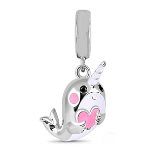 Strieborný prívesok 925 Nerval jednorožec, prívesok na náramok Strieborný prívesok 925 Nerval jednorožec, prívesok na náramok