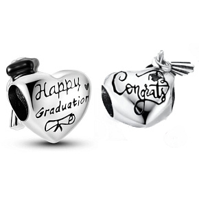 Striebro 925 Graduation, Gratulujeme k promócii, korálik srdca absolventa na náramku