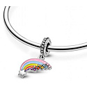 Prívesok zo striebra 925 Rainbow, náramok prívesok symbol