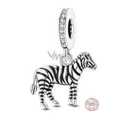 Charm Striebro 925 Zebra kôň v pyžame, prívesok na náramok zviera Charm Striebro 925 Zebra kôň v pyžame, prívesok na náramok zviera