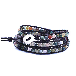 Agátový náramok z indickej hnedej kože prírodný kameň zábal ručne pletené korálky 4 mm / 34 + 5 cm cm, zapínanie, dodáva odvahu a pevnosť Agátový náramok z indickej hnedej kože prírodný kameň zábal ručne pletené korálky 4 mm / 34 + 5 cm cm, zapínanie, dodáva odvahu a pevnosť