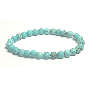 Tyrkenit matný náramok elastický prírodný kameň, guľôčka 6 mm / 16 - 17 cm, kameň mladých ľudí, ktorí hľadajú životný cieľ Tyrkenit matný náramok elastický prírodný kameň, guľôčka 6 mm / 16 - 17 cm, kameň mladých ľudí, ktorí hľadajú životný cieľ