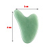 Chalcedón zelený Gua Sha redukuje vrásky, opuchy, zlepšuje elasticitu pokožky 5 x 8 cm, kameň lásky, radosti