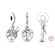 Striebro 925 Rodinné dedičstvo, strom života 2v1 rodinný náramok prívesok
