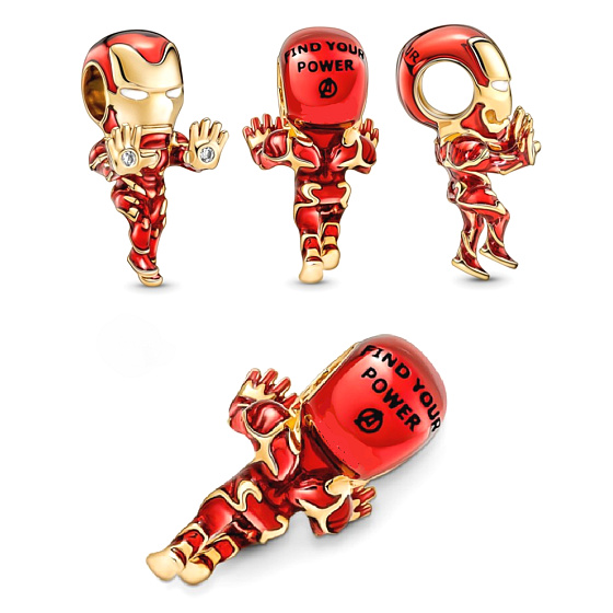 Prívesok Striebro 925 Marvel The Avengers, Iron Man, korálik na náramok