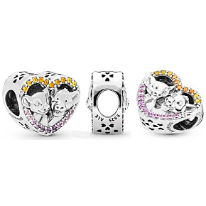 Prívesok Striebro 925 Disney Leví kráľ - Simba a Nala, korálik na náramok