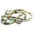 108 Mala amazonit + lotosový náhrdelník meditačné šperky, prírodný kameň, guľôčka 6 mm