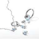 Charm Striebro 925 Luminozné Disney Popoluška Murano sklo, korálka na náramok film