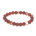Achát červený náramok elastický prírodný kameň, korálik 8 mm / 16-17 cm, dodáva odvahu a pevnosť
