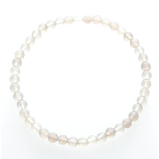 Achátový náramok sivý elastický prírodný kameň, guľôčka 4 mm / 19 cm