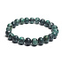 Jadeitový africký náramok elastický prírodný kameň, guľôčka 8 mm / 16 - 17 cm