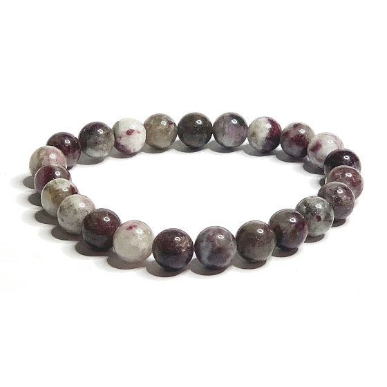 Turmalínový náramok elastický prírodný kameň, guľôčka 8 mm / 16 - 17 cm, strážca dobrej nálady