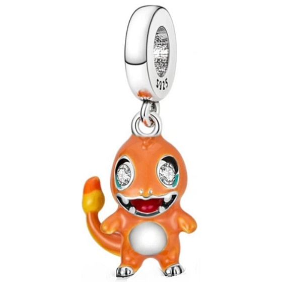 Strieborný prívesok 925 Pokémon - Charmander, filmový náramok
