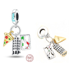 Prívesok zo striebra 925 Taliansko Pisa, cestovný náramok