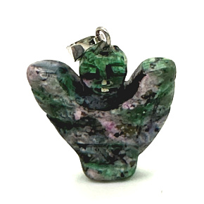 Anyolot / Ruby v zoisite Anjel, anjelské krídla prívesok prírodný kameň ručne brúsený 25 x 21 x 5 mm, odbúrava stres Anyolot / Ruby v zoisite Anjel, anjelské krídla prívesok prírodný kameň ručne brúsený 25 x 21 x 5 mm, odbúrava stres