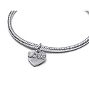 Charm Srdce s nápisem Love, přívěsek na náramek láska