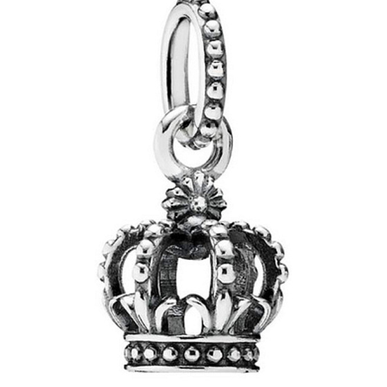 Striebro 925 Royal Crown - Ušľachtilý lesk, prívesok na náramok symbol