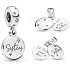 Striebro 925 Sestry - nie vždy ju vidíš, ale vždy je tu, prívesok rodinný náramok 2v1