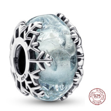 Prívesok Striebro 925 Zimná modrá snehová vločka náramok Vianoce Prívesok Striebro 925 Zimná modrá snehová vločka náramok Vianoce