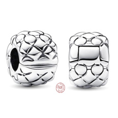 Šarm Striebro 925 Studs zátka, klip korálek na šťastie náramok