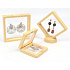 3D univerzálny plastový rám s fóliou, farba dreva 9 x 9 cm
