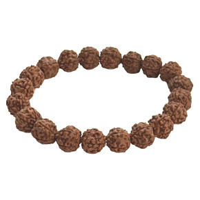 Rudraksha náramek elastický přírodní kámen 10 mm / 16 - 17 cm Rudraksha náramek elastický přírodní kámen 10 mm / 16 - 17 cm