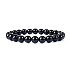 Turmalín / Skoryl čierny náramok elastický prírodný kameň, guľôčka 8 mm / 16 - 17 cm, strážca dobrej nálady
