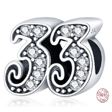 Prívesok Striebro 925, 33 rokov, korálik na náramok