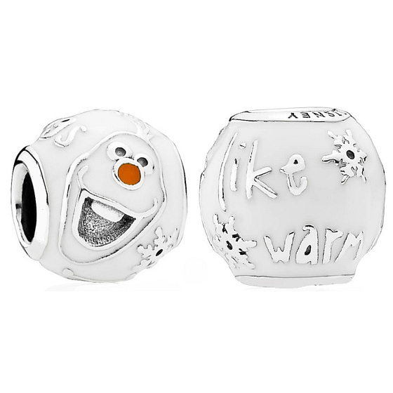 Prívesok Striebro 925 Disney Ľadové kráľovstvo Olaf, korálik na náramok